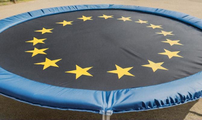 Colchoneta de seguridad con la bandera de la Unión Europea