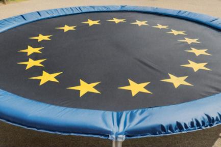 Colchoneta de seguridad con la bandera de la Unión Europea